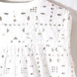 Anthropology, Maeve, (2016) cotton, white lace tunic dress, beach coverup.